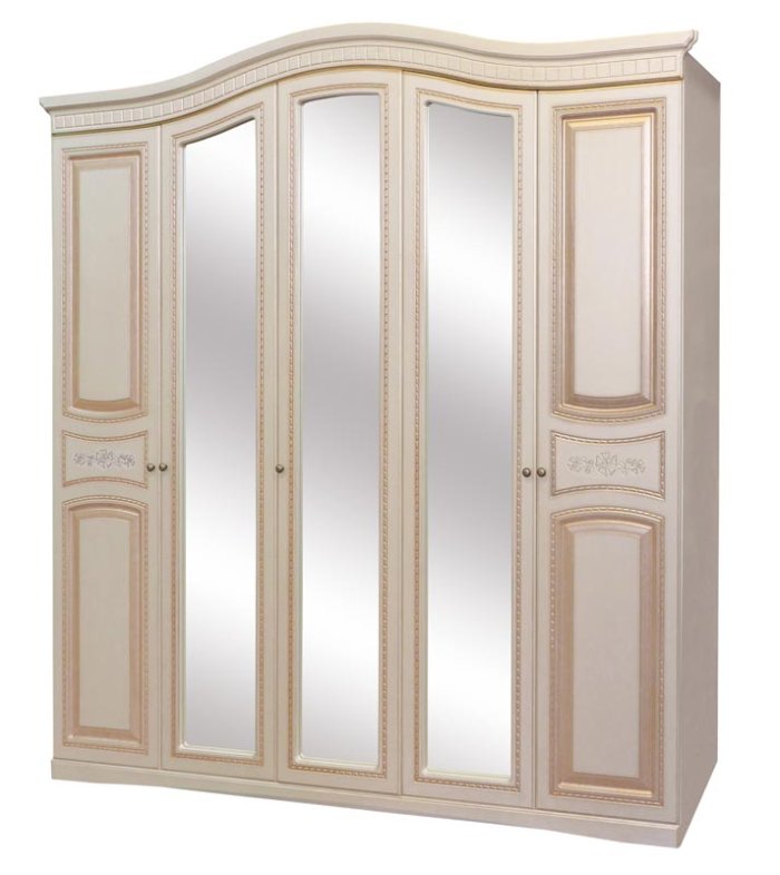 Шкаф 5Д Світ Меблів НИКОЛЬ Белый