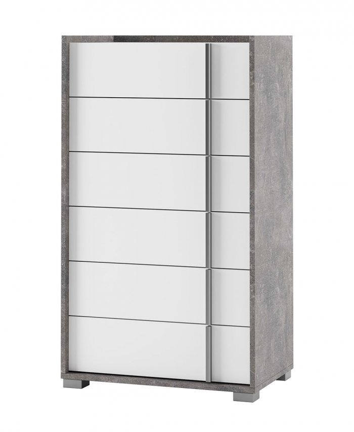 Комод 6Ш Світ Меблів АЛЕКСА Белый