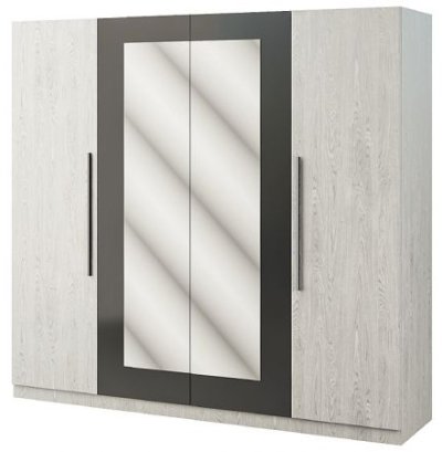 Шкаф 4Д Світ Меблів ЛИЛЕЯ НОВА Артвуд светлый + антрацит Шкаф 4Д Світ Меблів ЛИЛЕЯ НОВА Артвуд светлый + антрацит