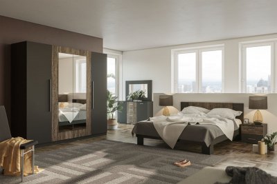 Спальня Світ Меблів ЛИЛЕЯ НОВА Антрацит+дуб фрегат Спальня Світ Меблів ЛИЛЕЯ НОВА Антрацит+дуб фрегат