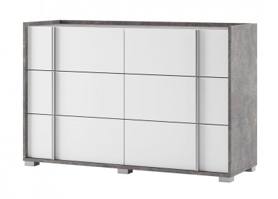 Комод 3Ш+3Ш Світ Меблів АЛЕКСА Белый